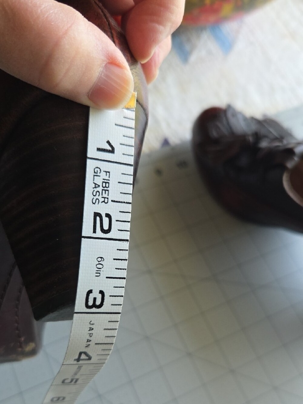 Frye Womens Leather Tassel Heeled Plateform - Brown - Picture 7 of 15